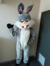 Grey Bunny Mascot Costume